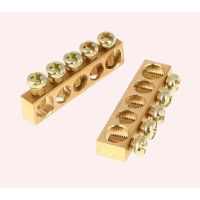 High Conductivity Brass Screw Terminal Block for Electrical Wiring and Earthing, Durable Corrosion-Resistant Metal Connector for Industrial and Panel Mounting Applications